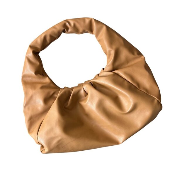 Shoulder Pouch Softest Faux Leather Slouchy Tote in Camel Shoulder Bag - Picture 2 of 12